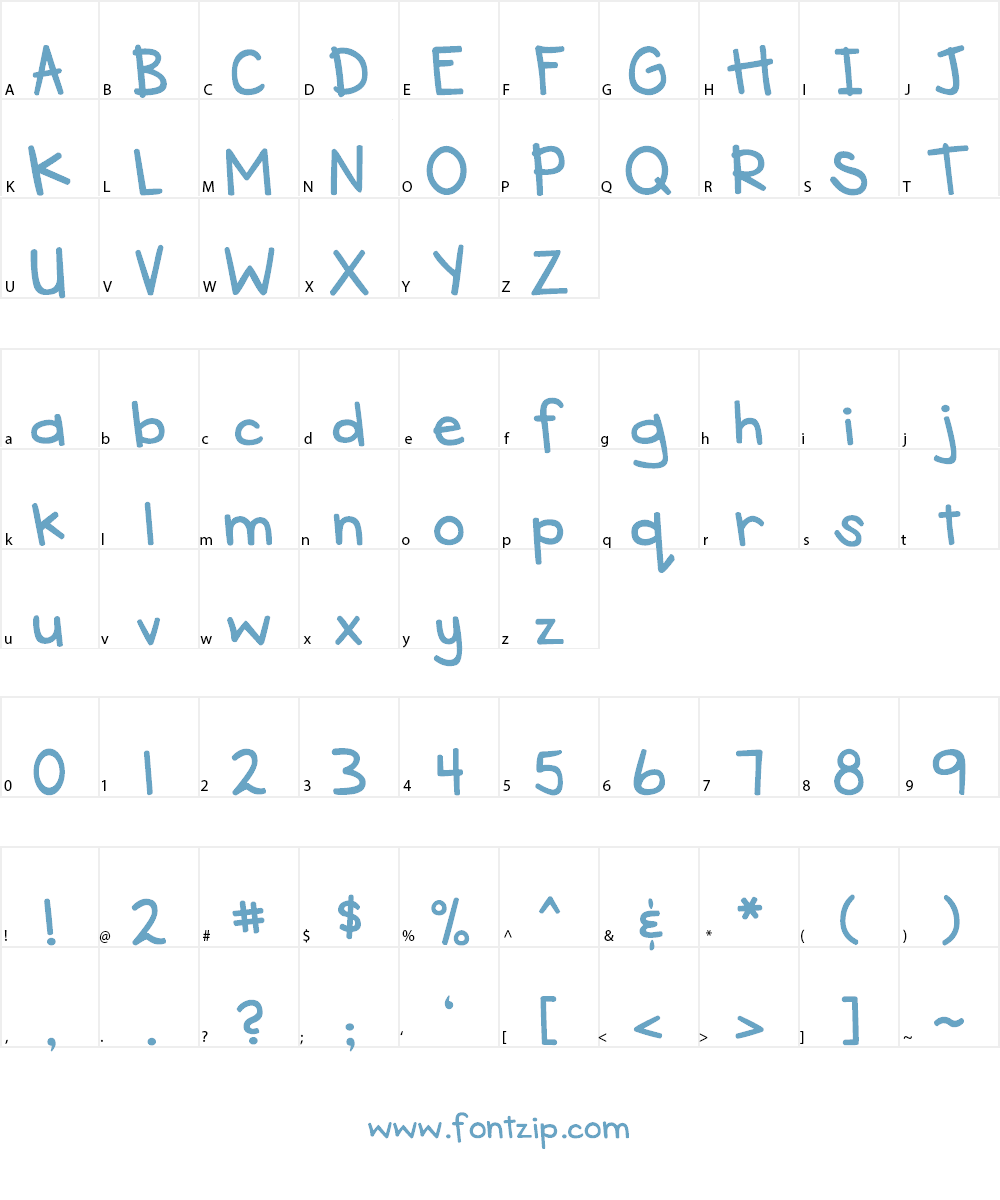 DJB See Spot Run Font Character